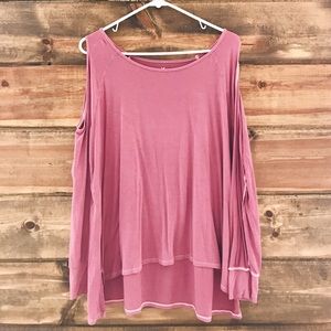 Maroon American Eagle Long Sleeve Shirt